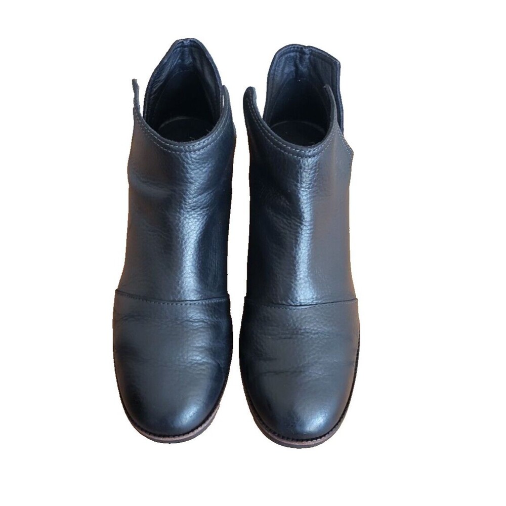 SOREL Cate Cut-Out Black Leather and Suede Waterproof Boots size 9 - Picture 4 of 10